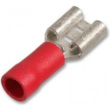 Insulated Red 12 Amp 6.3 x 0.8 mm Push On Female Blade Crimp Terminal 